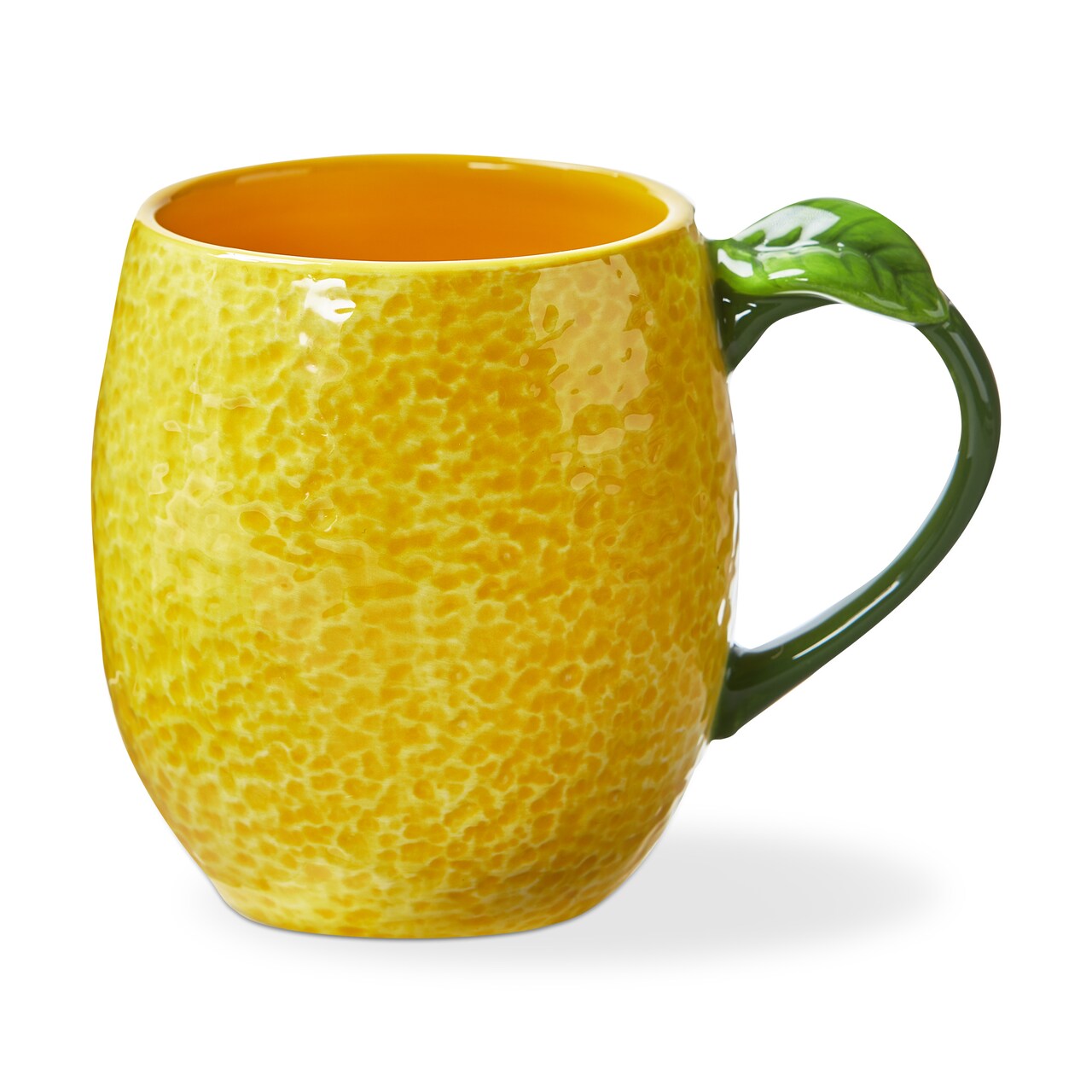 Lemon Sculpted Mug - 20oz Dishwasher-Safe Drinkware, Everyday Use, Yellow Ceramic Cup, 6x4x4 inches